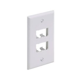 Placa Panduit Mini-Com Frontal Clásica 4 Puertos Blanco Hueso