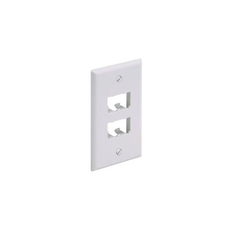 Placa Panduit Mini-Com Frontal Clásica 4 Puertos Blanco Hueso