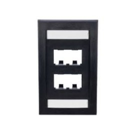 Placa Panduit Mini-Com Frontal 4 Puerto Serie Executive Negro